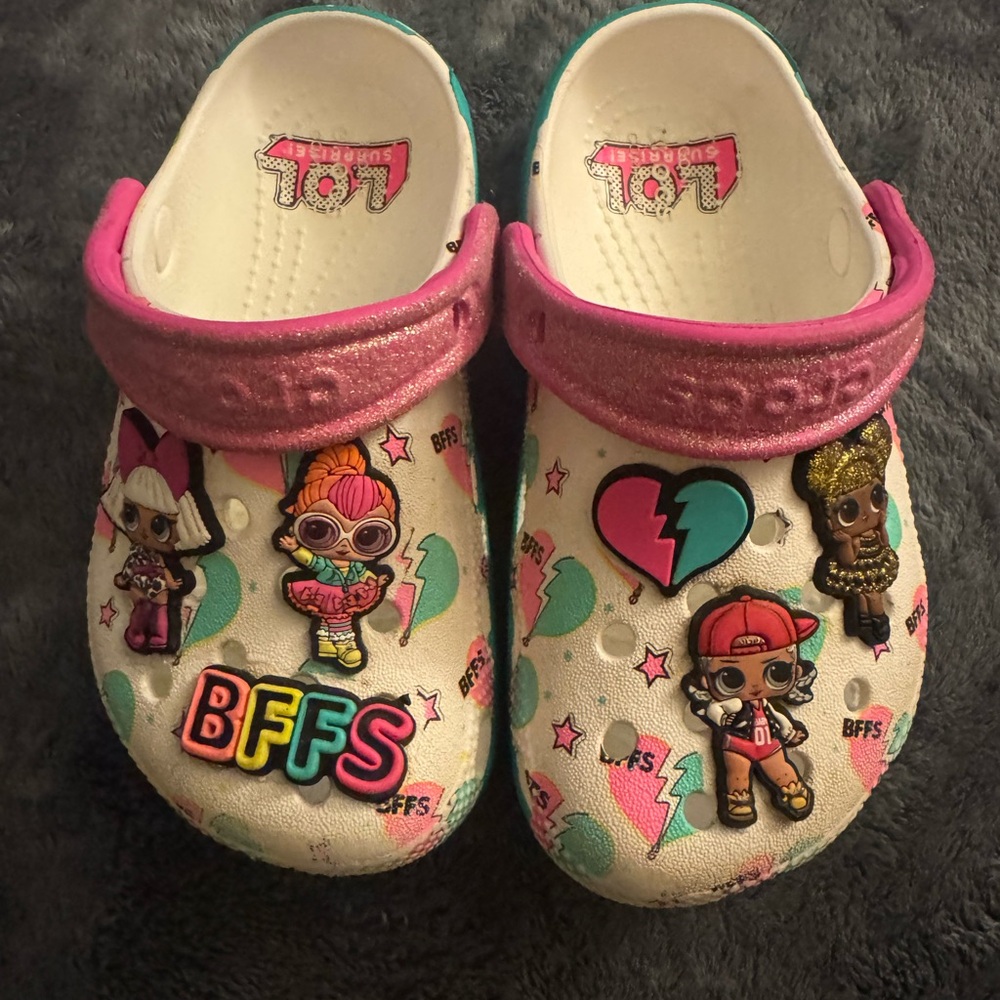 CROCS Kids Sandals - Pink and White